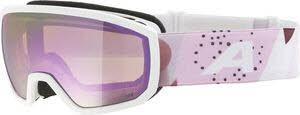 Alpina SCARABEO JR. Q-LITE Mädchen Skibrille Snowboardbrille white-rose matt