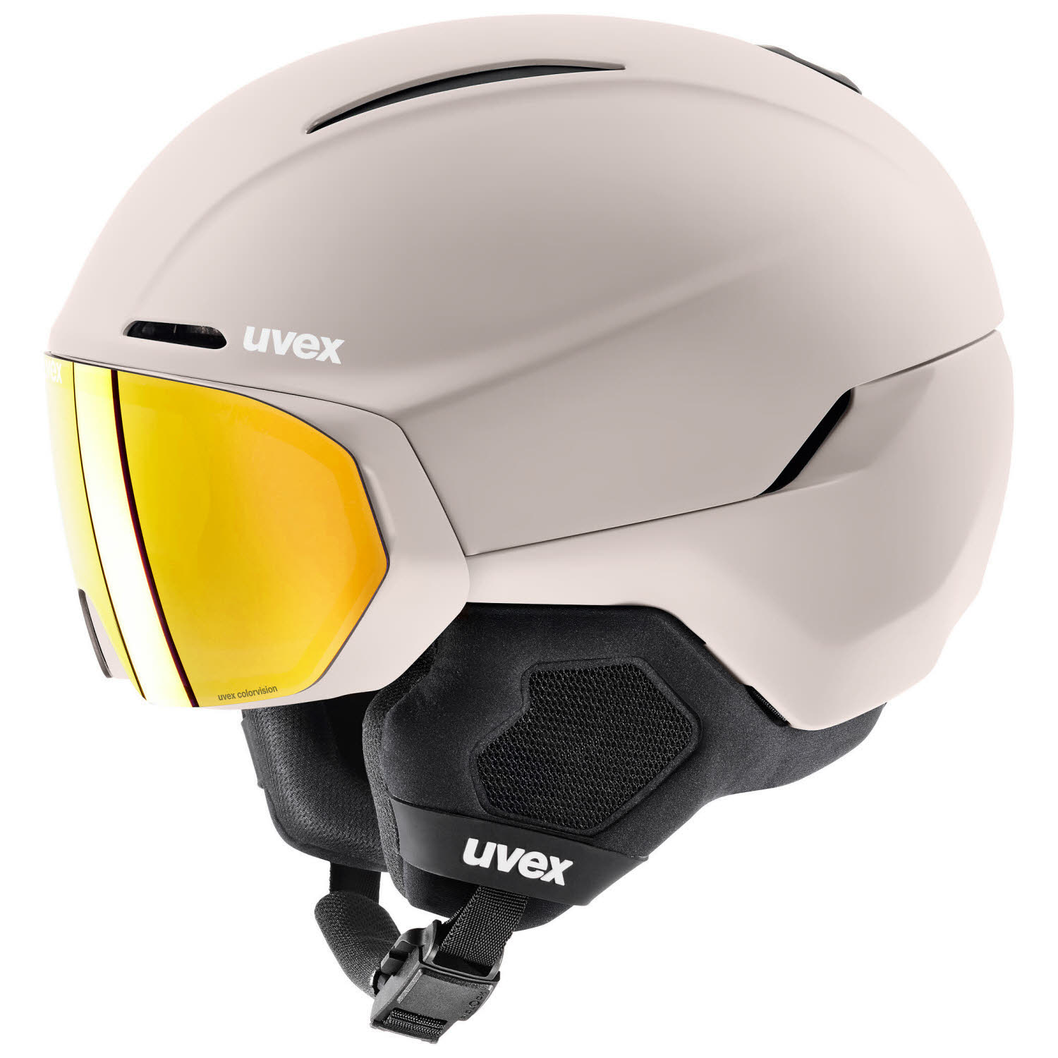 Uvex horizon CV MAG Damen Skihelm Snowboardhelm Visierhelm warm grey matt