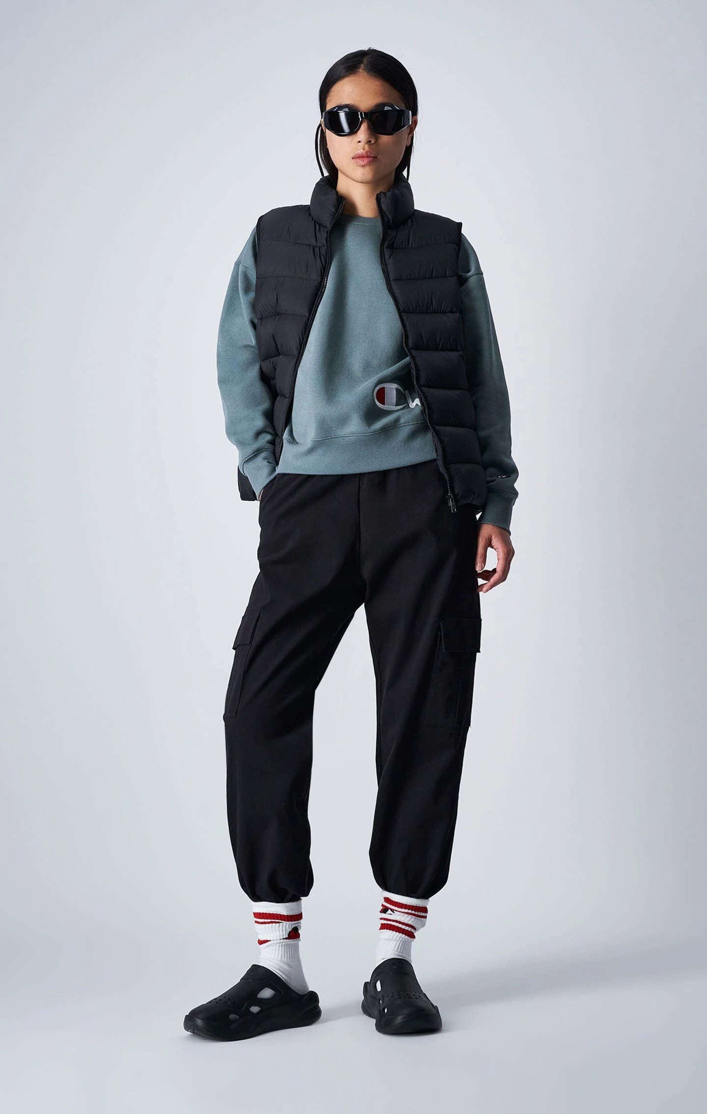 Champion Polyfilled Vest Damen Weste Daunenweste schwarz