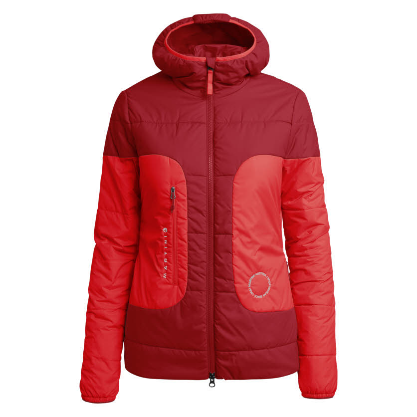 Martini Delight Damen Isolationsjacke Daunenjacke Kapuzenjacke rot