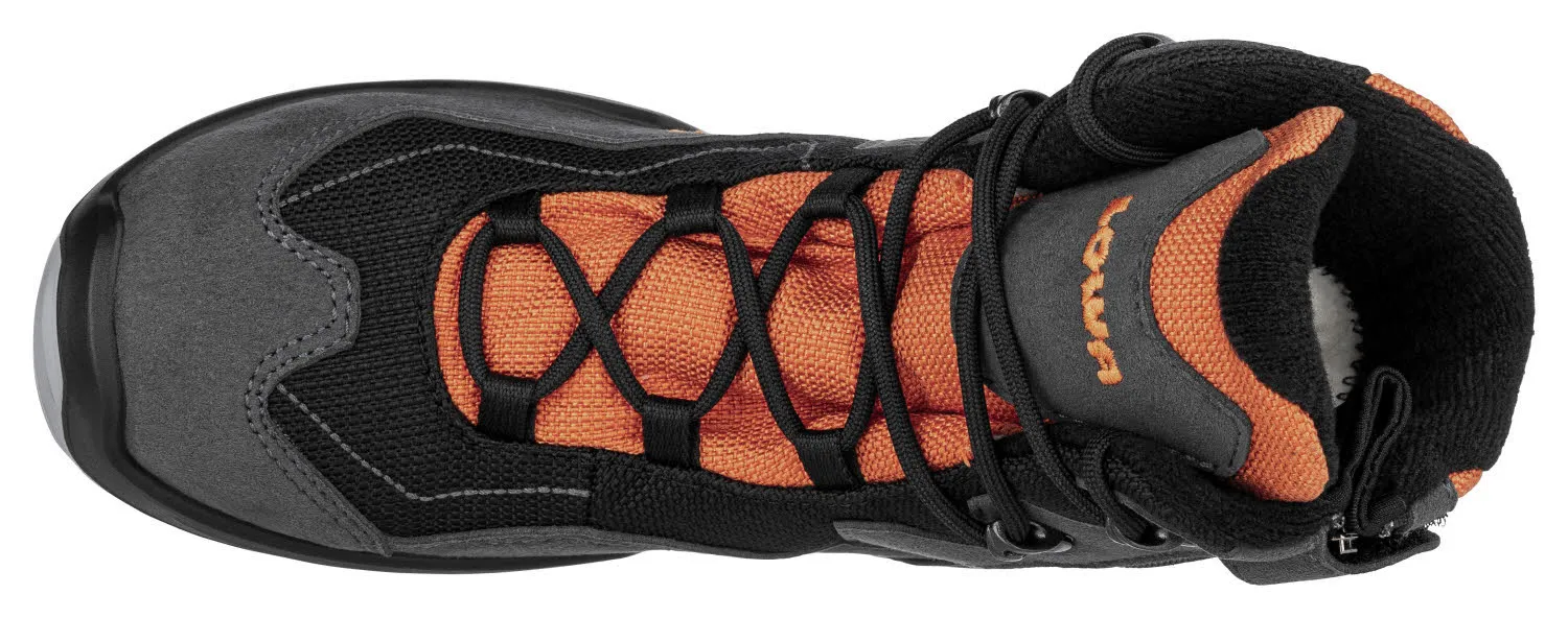Lowa LINO GTX High Kinder Winterstiefel dunkelgrau orange