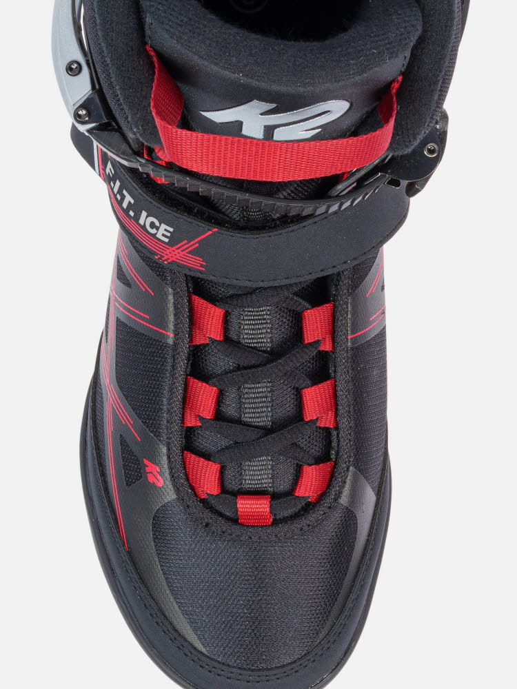 K2 Skate F.I.T. Herren Schlittschuhe Eislaufschuhe schwarz/rot