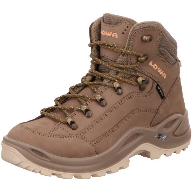 Lowa Renegade GTX Mid Trekkingschuhe Wanderschuhe Gore-Tex wasserdicht Damen braun
