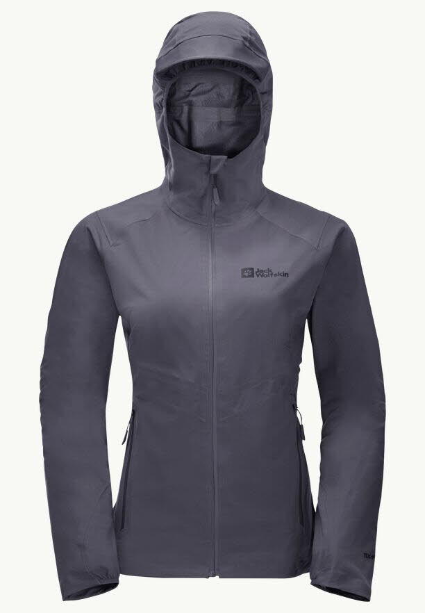 Jack Wolfskin Emeberberg 3L Damen Regenjacke Wanderjacke grau
