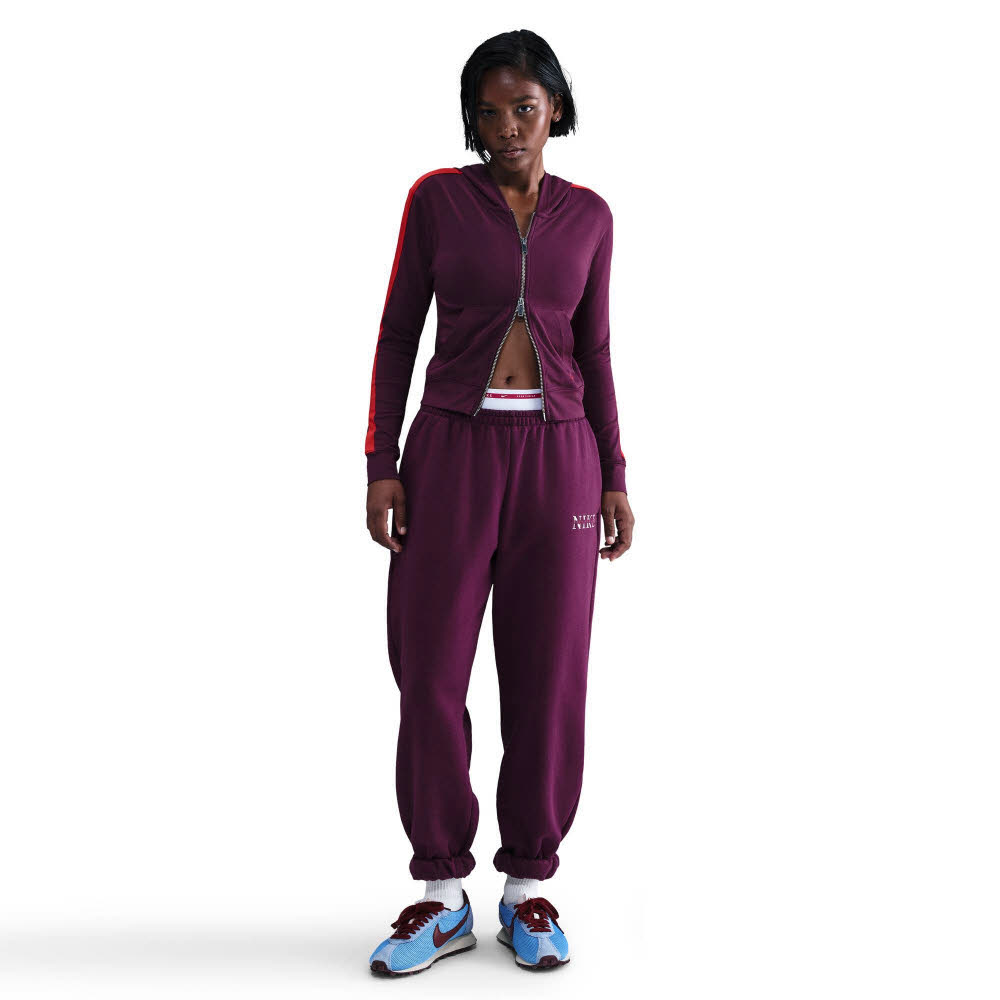 Nike Sportswear FZ HD LS TOP GLS Damen Kapuzenweste lila