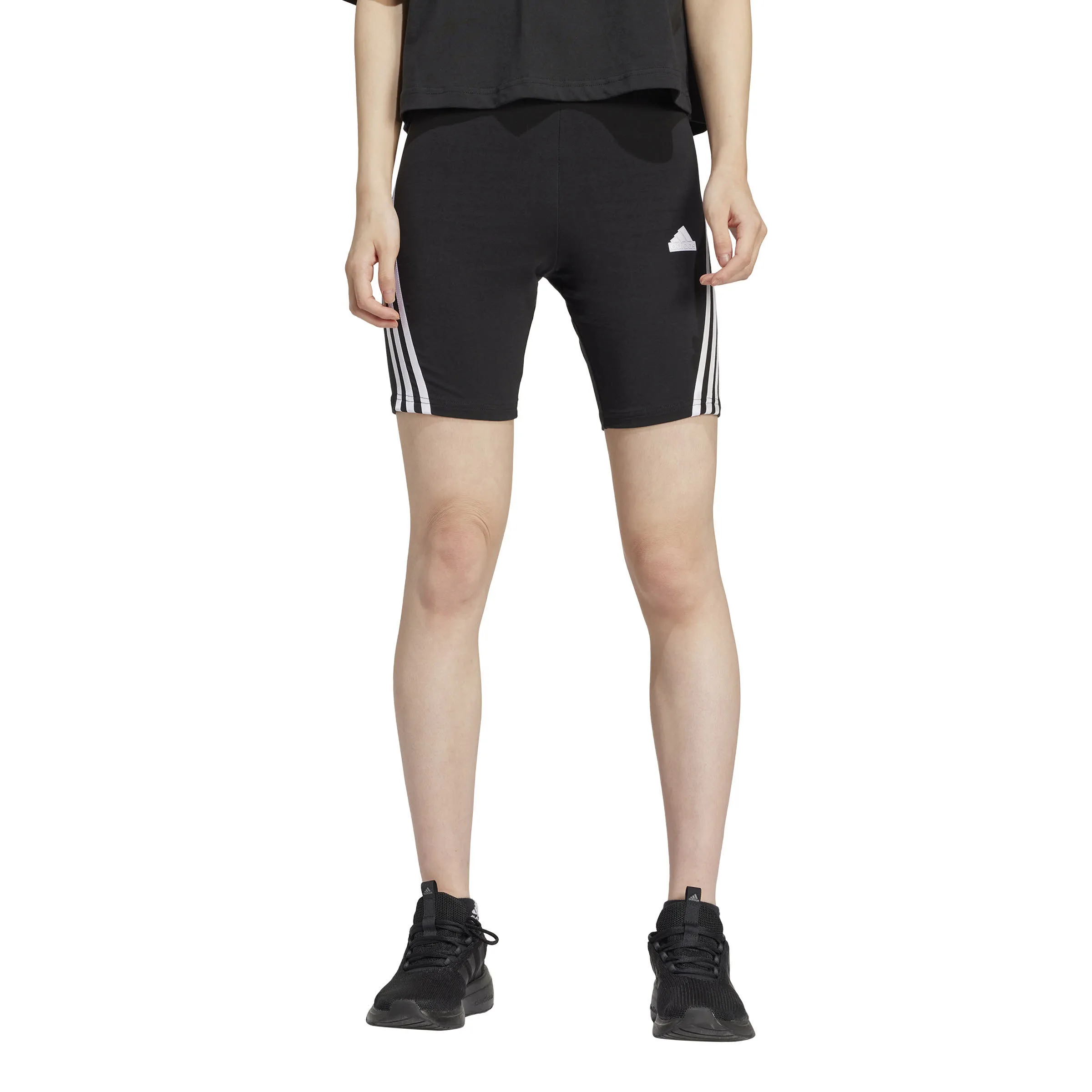 adidas Future Icons 3-Streifen kurze Leggings Shorts Damen schwarz