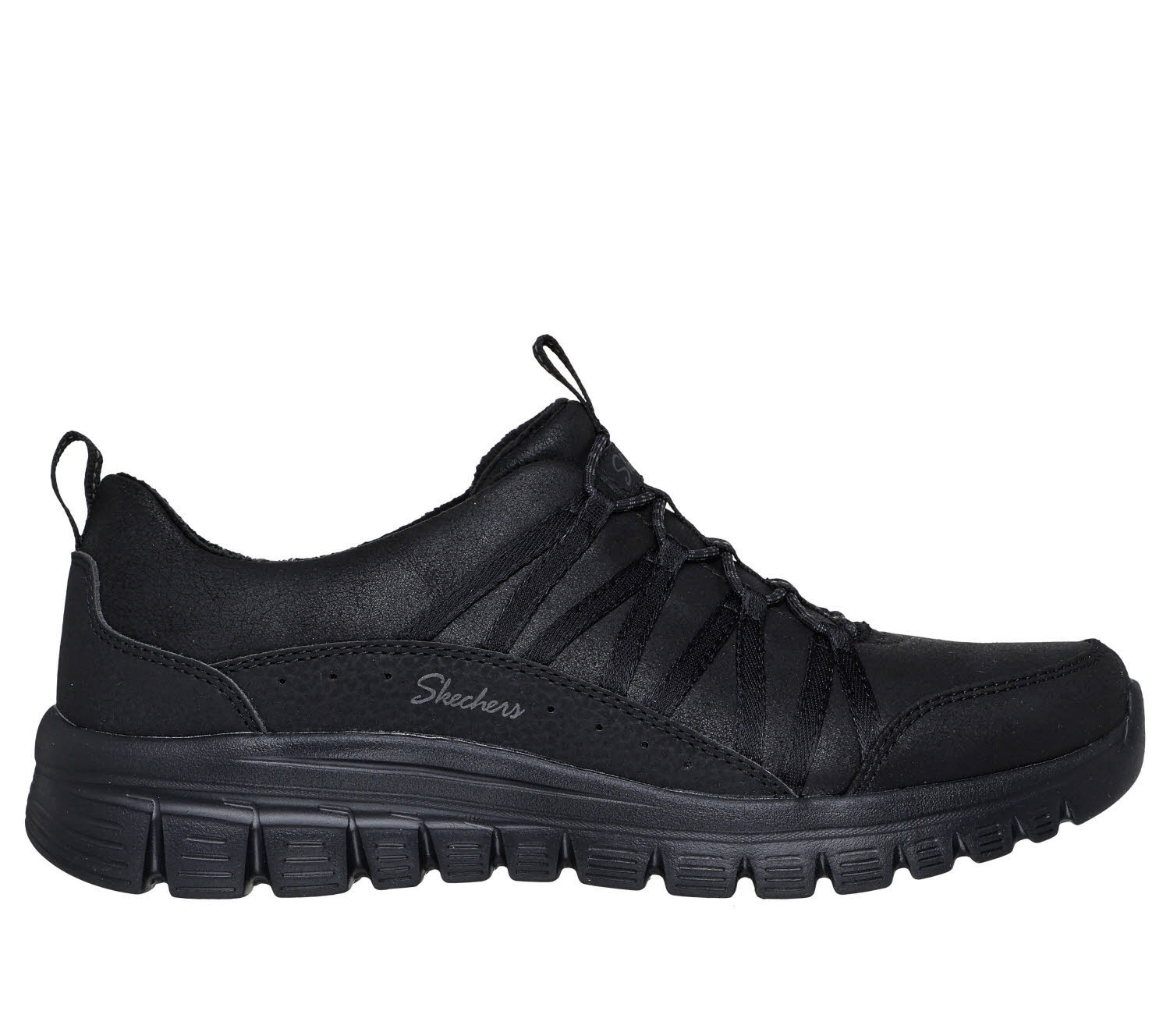 SKECHERS GRACEFUL - COZY HUG Damen Slipper Sneaker modisch schwarz