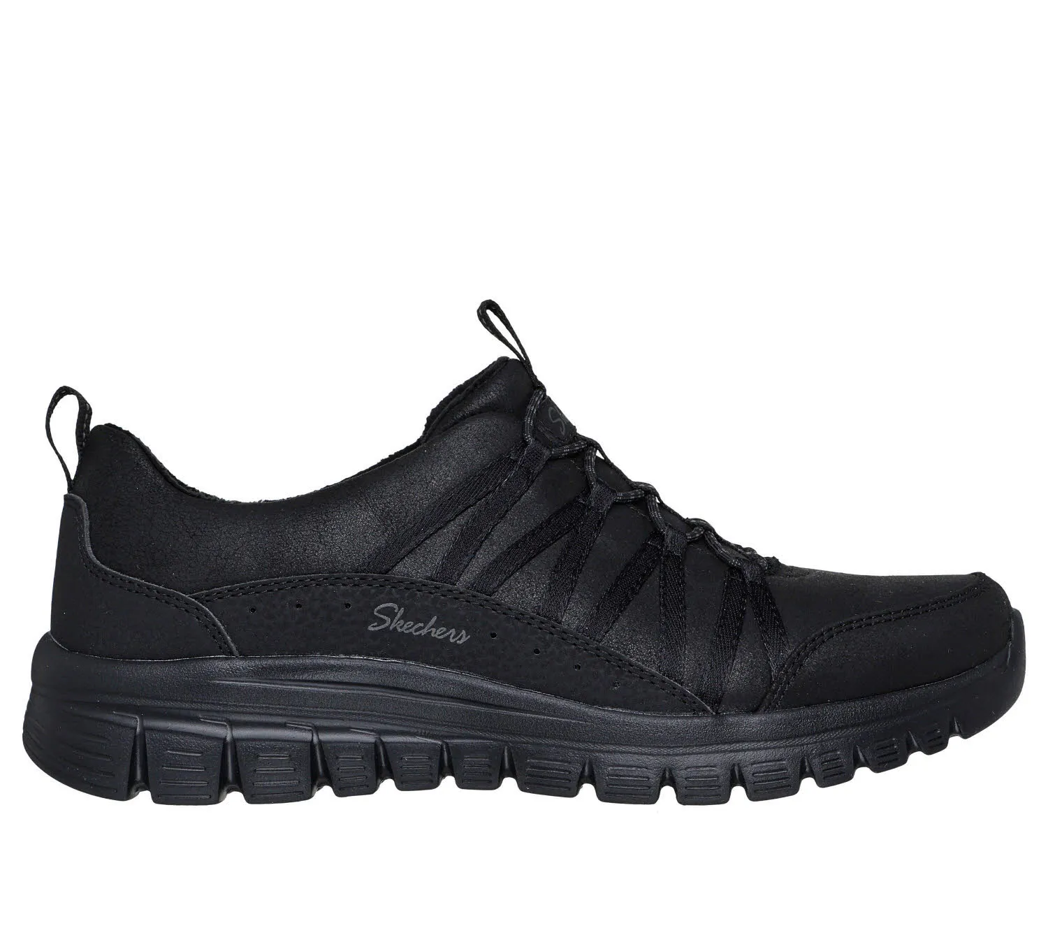 SKECHERS GRACEFUL - COZY HUG Damen Slipper Sneaker modisch schwarz