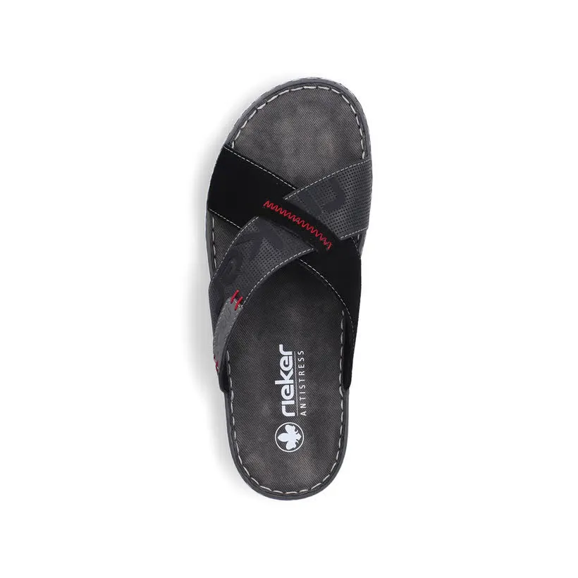 Rieker FSK Herren Sandalen Pantolette schwarz