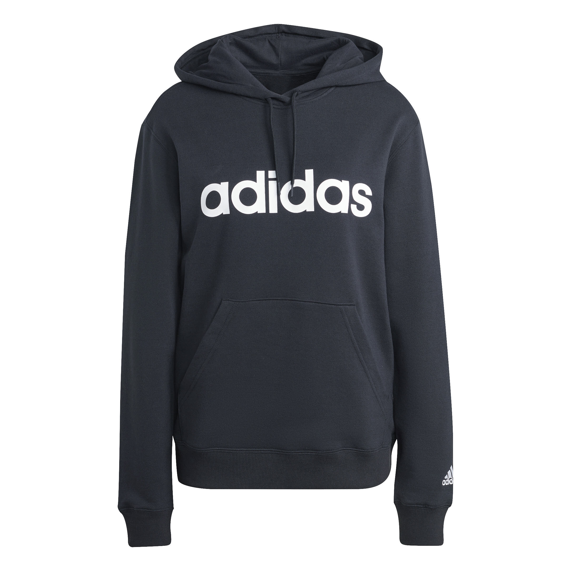 adidas Essentials Linear Hoodie Sweatshirt Kapuzenpullover Damen schwarz