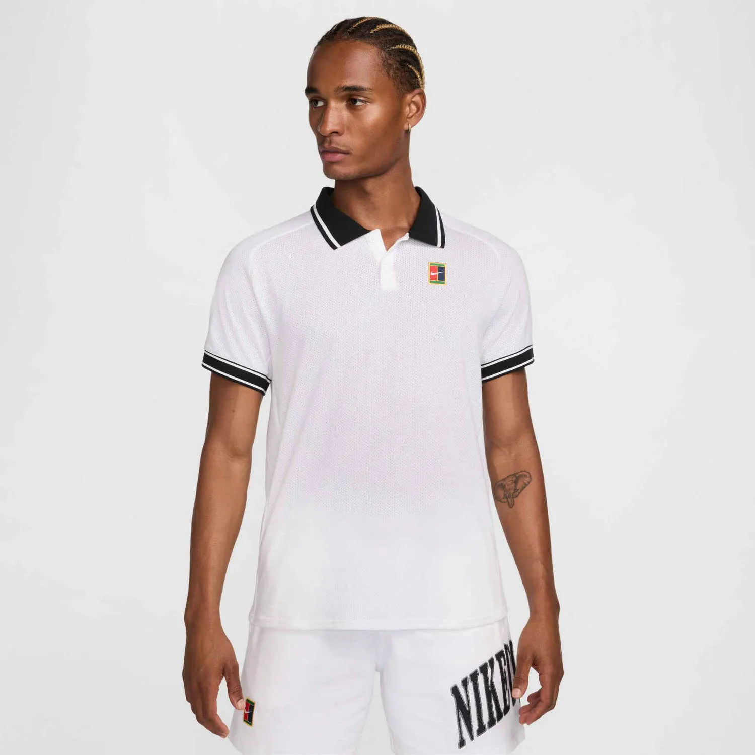 NikeCourt Heritage Men"s Herren Tennisshirt Poloshirt weiß