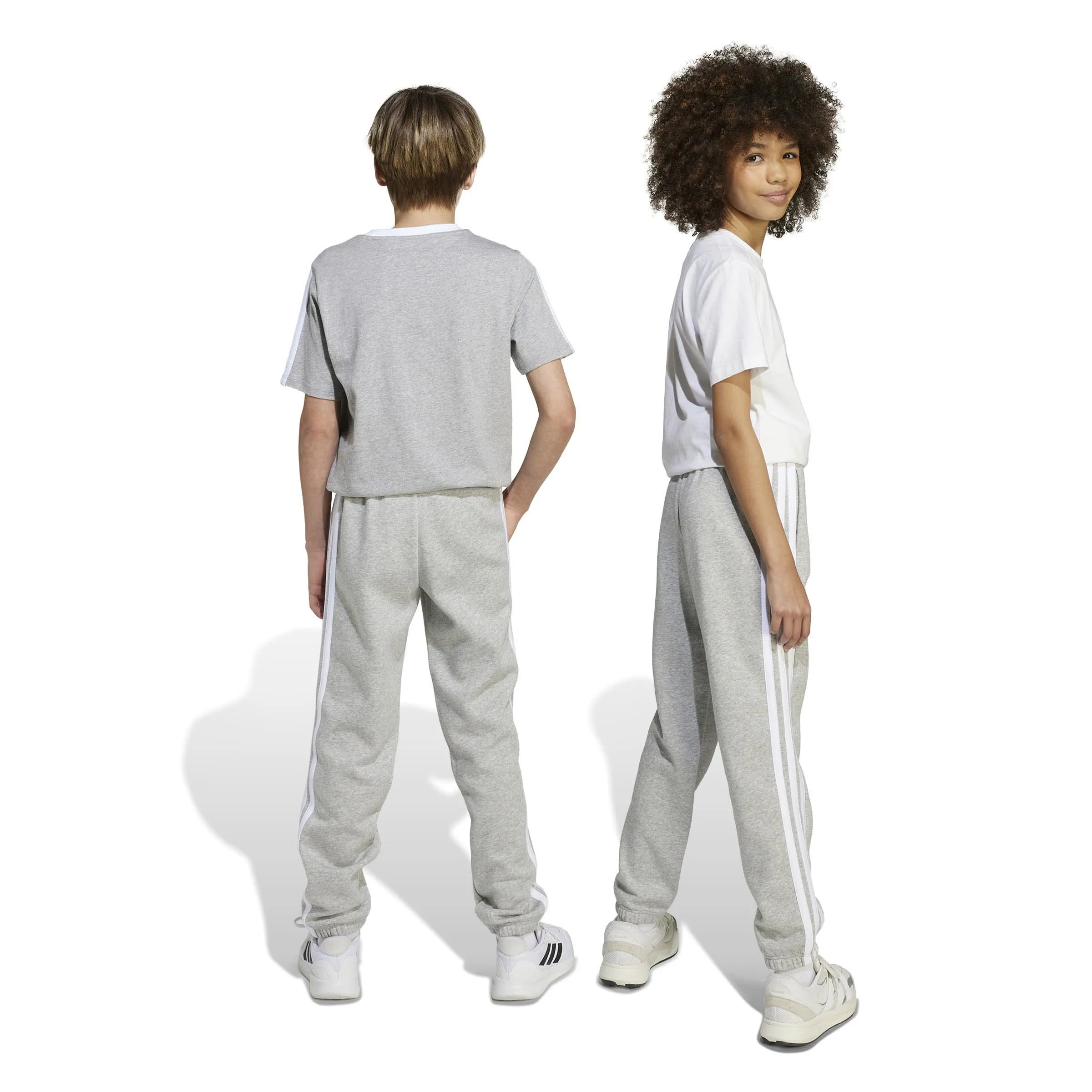 adidas Essentials Kinder Jogginghose grau/weiß