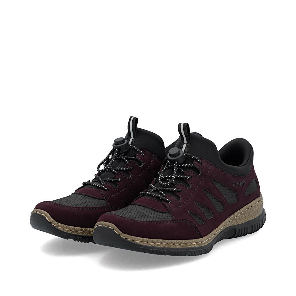 Rieker HWK Damen Halbschuhe Slipper rot
