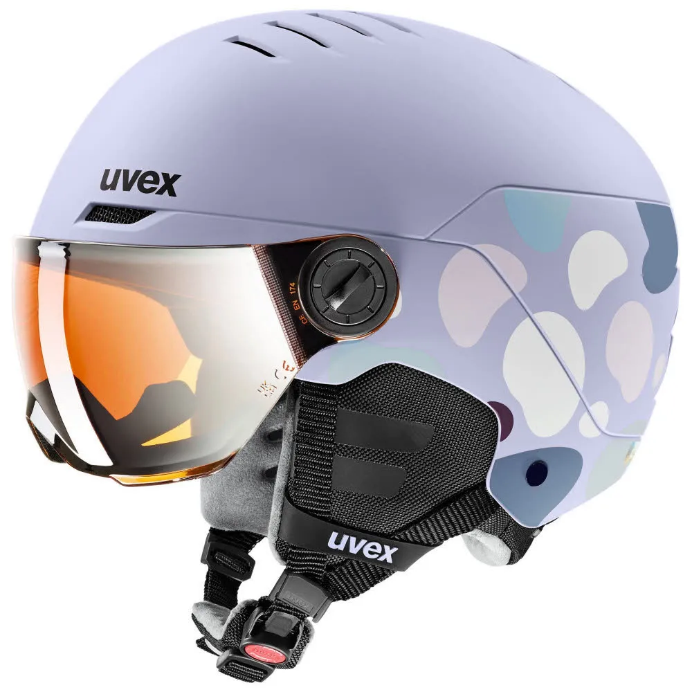 Uvex rocket jr. Kinder Skihelm Visier Helmset lila