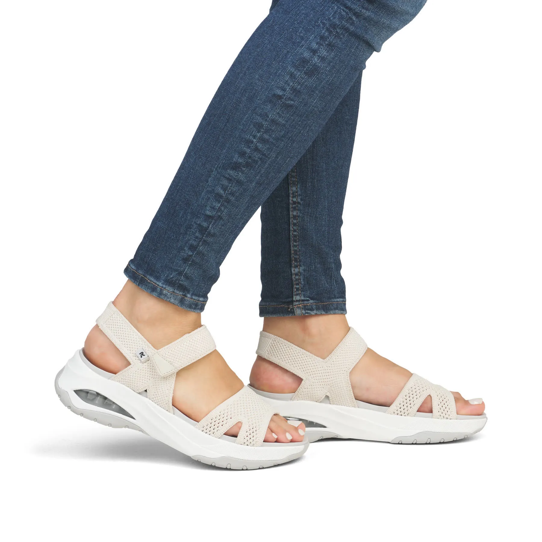 Rieker FSK Damen Sandalen Trekkingsandalen vanilla/crema