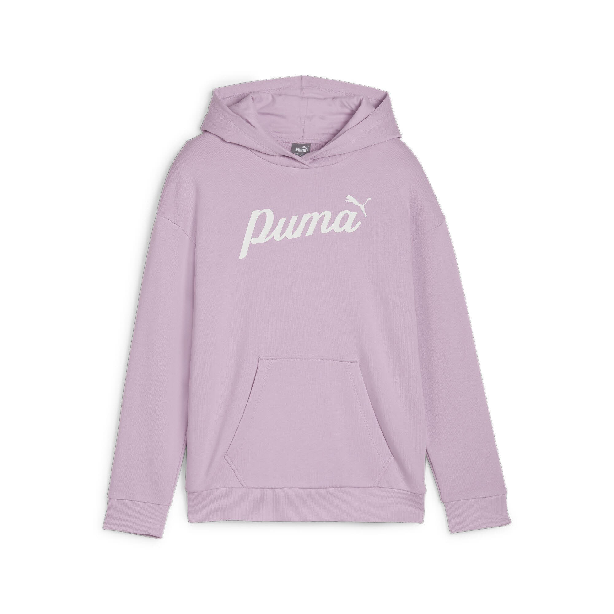 Puma ESS+ Script Hoodie TR G Sweatshirt Pullover Kinder Mädchen helllila rosa