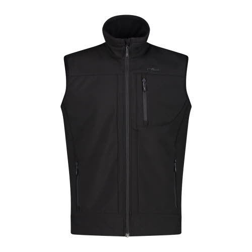 CMP SOFTSHELL VEST Herren Wanderweste Outdoorweste ärmellos schwarz NEU