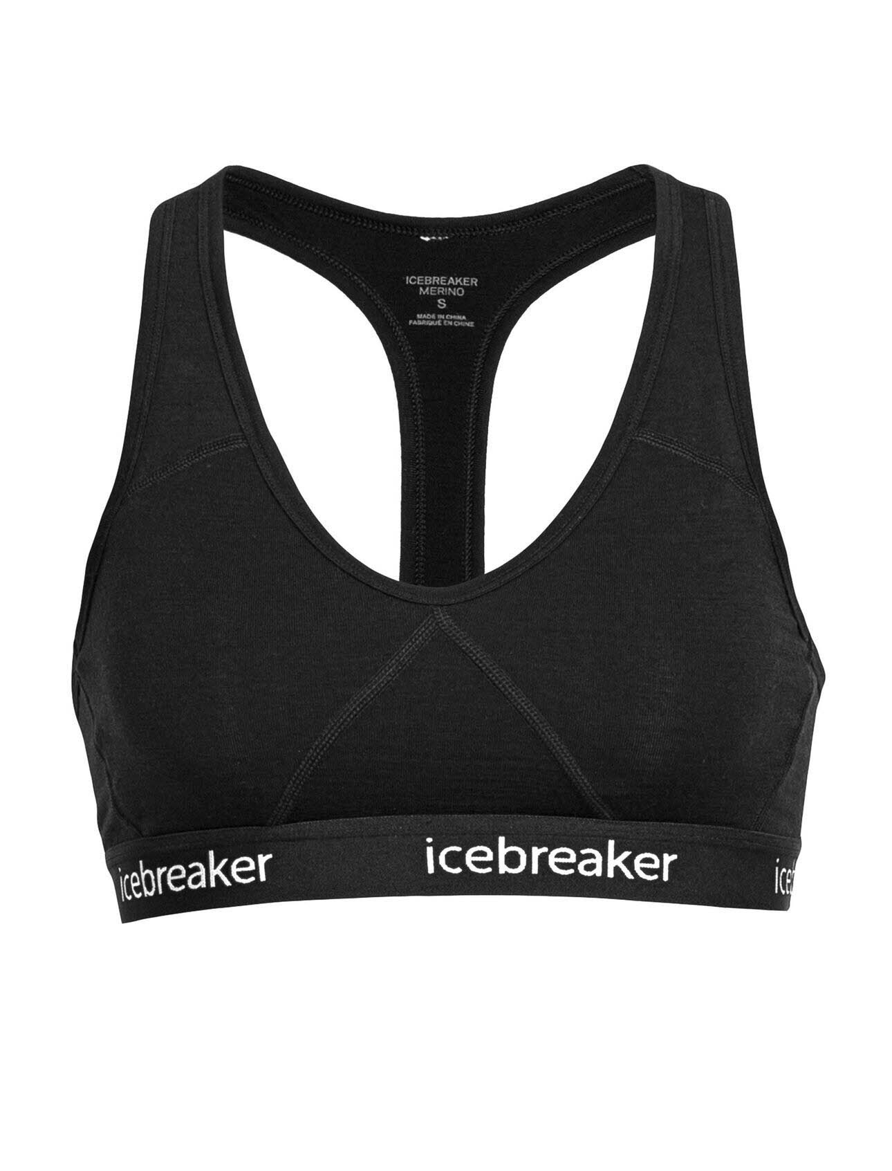 Icebreaker Sprite Racerback Bra Sport-BH Merino Damen schwarz NEU