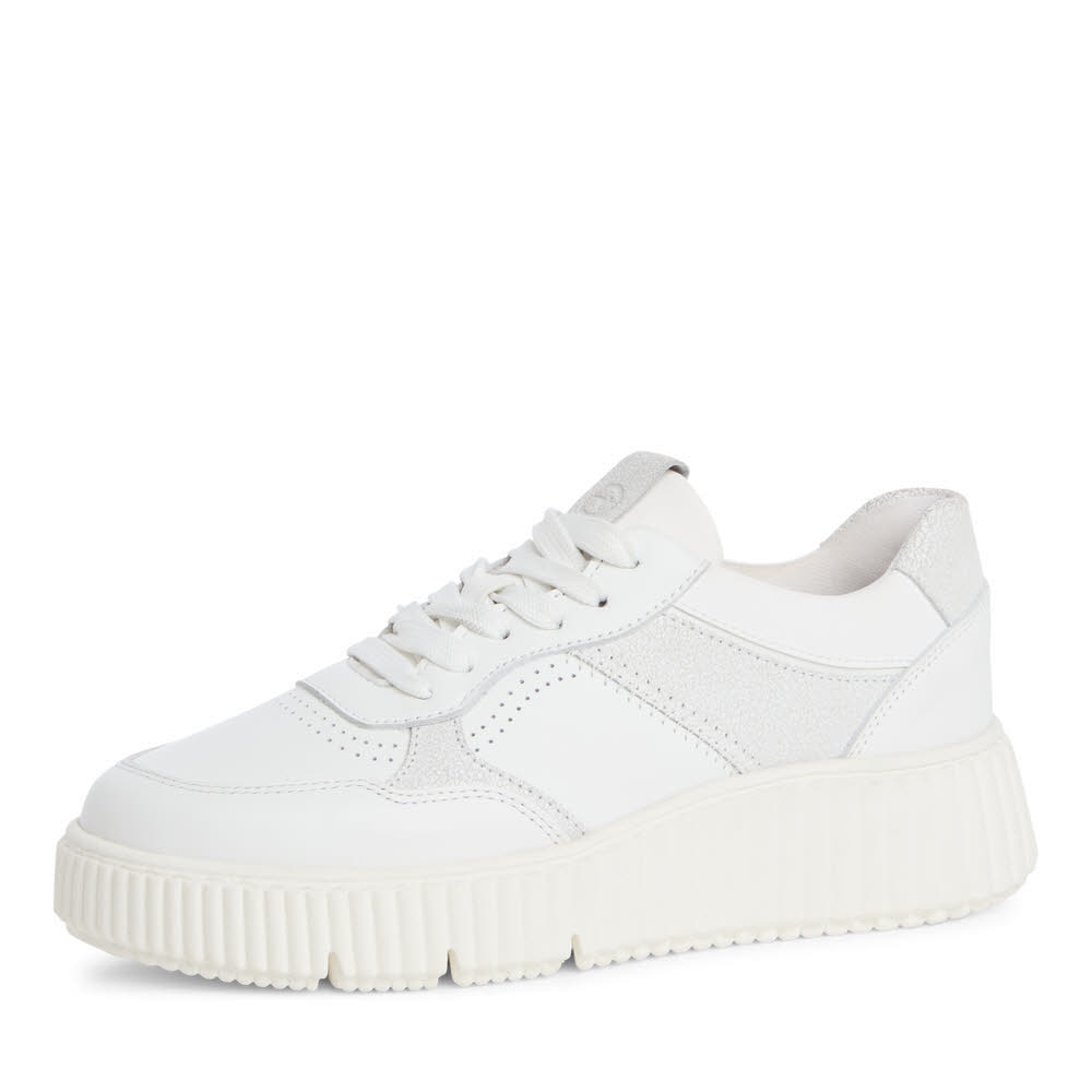 Tamaris Damen Lace-up Sneaker Halbschuhe weiß