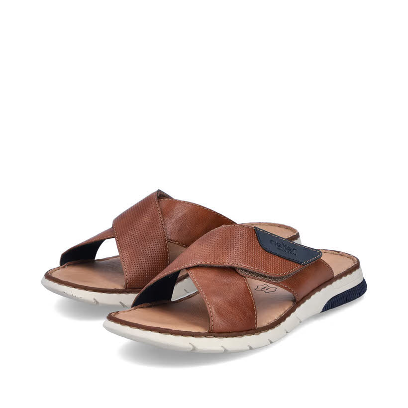 Rieker Herren Pantolette Sandale braun