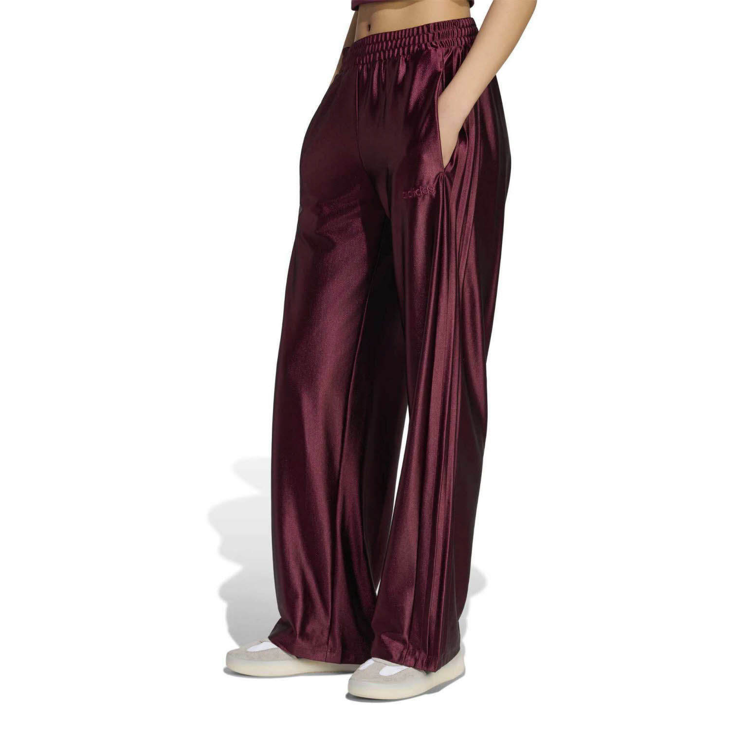 adidas Seasonal Essentials Satin Damen Jogginghose Freizeithose rot