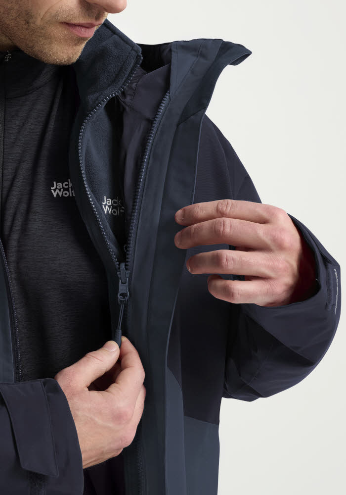 JACK WOLFSKIN HE STONETRAIL 3IN1 JKT M Herren Kombijacken midnight sky / blau