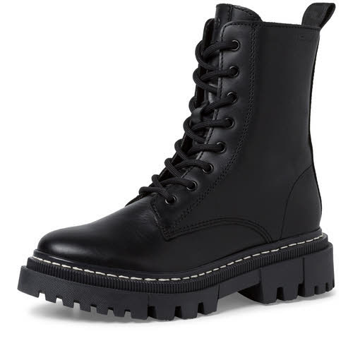 Tamaris Damen Stiefeletten Schnürer Boots schwarz