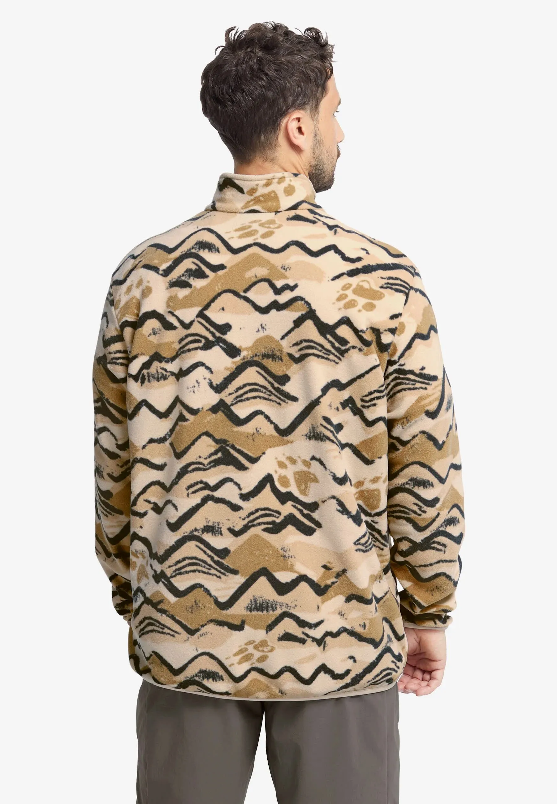 Jack Wolfskin Paw Era 100 Print Hz Herren Fleecepullover braun