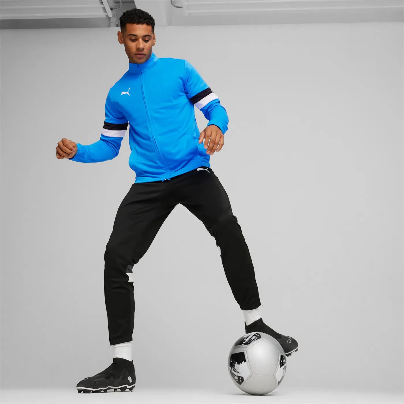 Puma teamRISE Tracksuit Trainingsanzug Herren schwarz blau