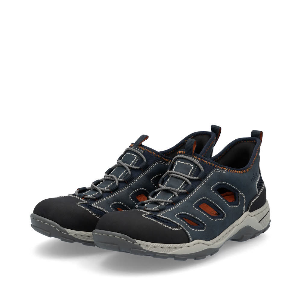 Rieker FSK Herren Halbschuhe Slipper Freizeitschuhe schwarz