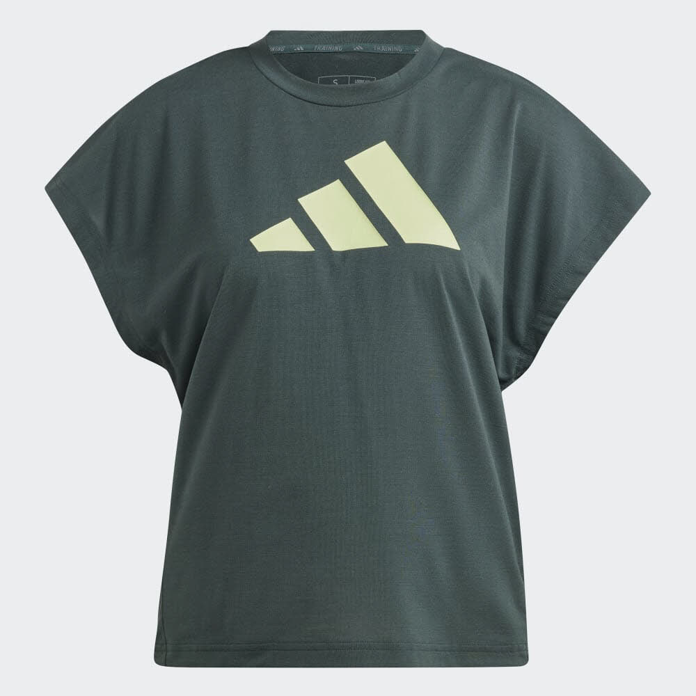 adidas TRAIN ICONS Damen T-Shirt Funktionsshirt Trainingsshirt grün