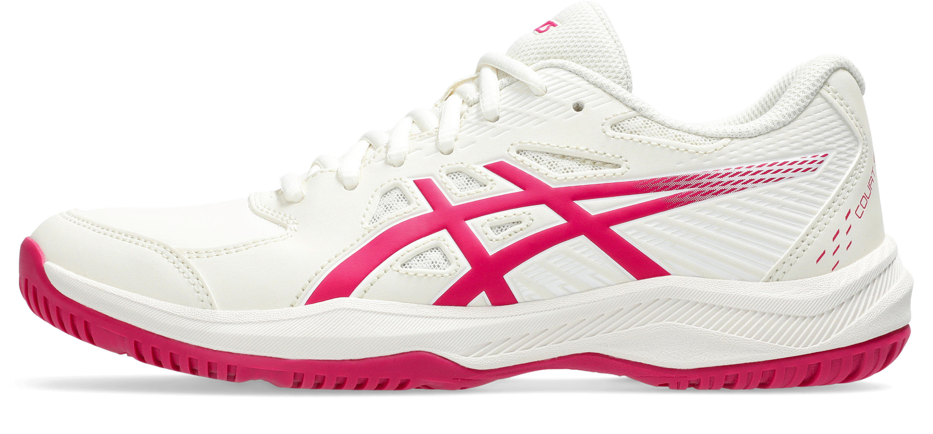 Asics Court Slide 4 Damen Tennisschuhe Sneaker weiß/rosa