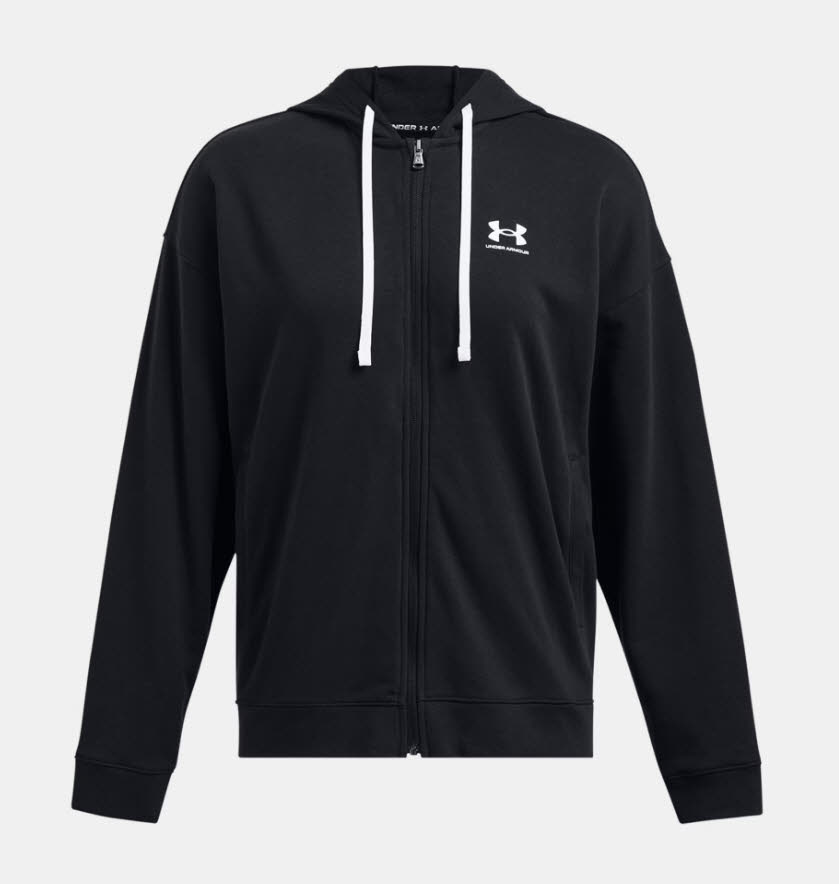 Under Armour Rival Terry OS FZ Hooded-BL Kapuzenjacke Damen schwarz