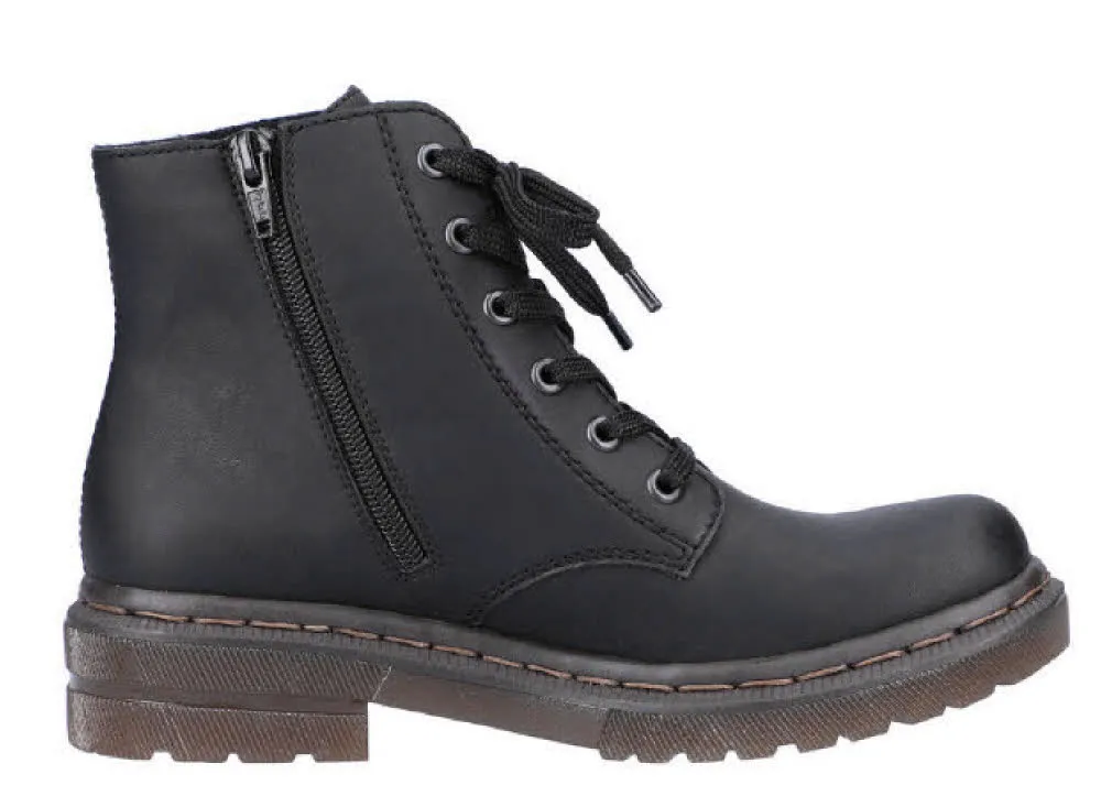 Rieker HWK Damen Stiefel Stiefeletten Modestiefel schwarz