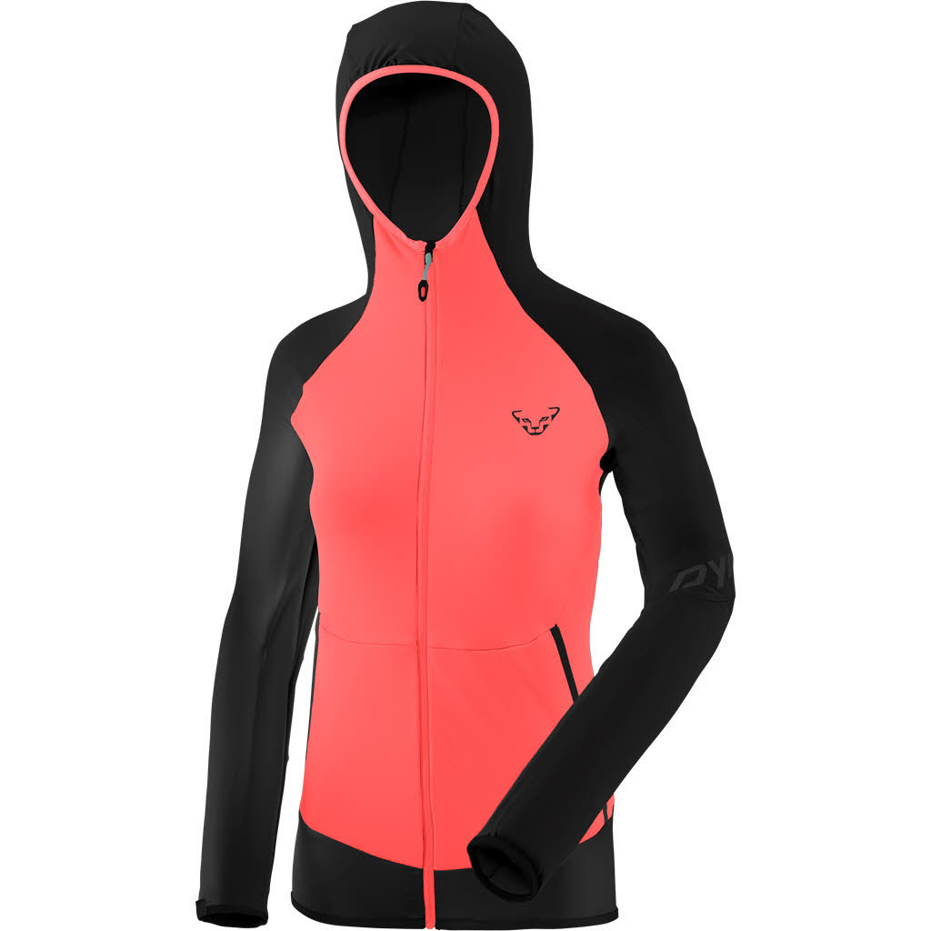 Dynafit Transalper Light Polartec® Hoody Fleecejacke Damen rotpink schwarz