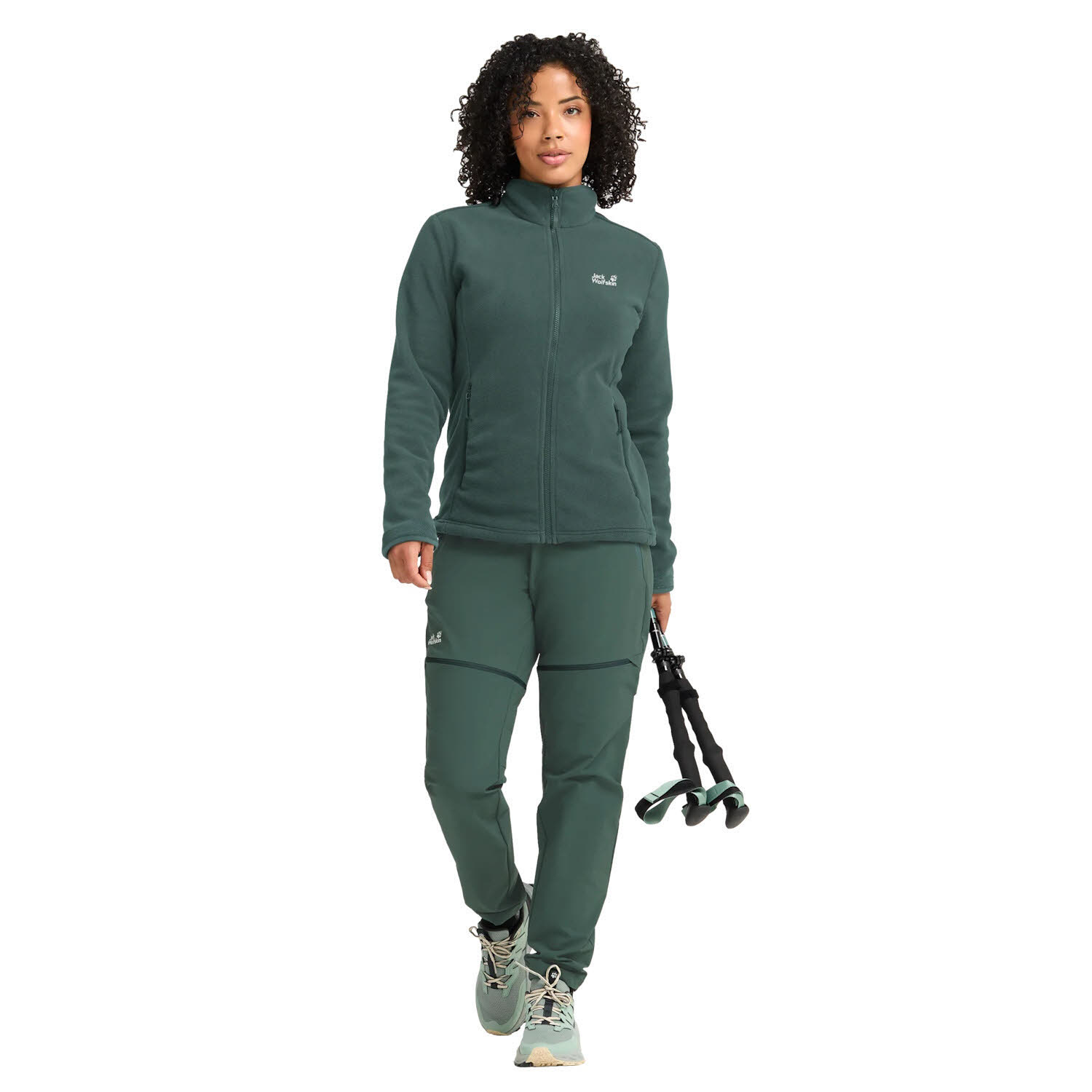 Jack Wolfskin TAUNUS 200 FZ Damen Fleecejacke Midlayer sago palm