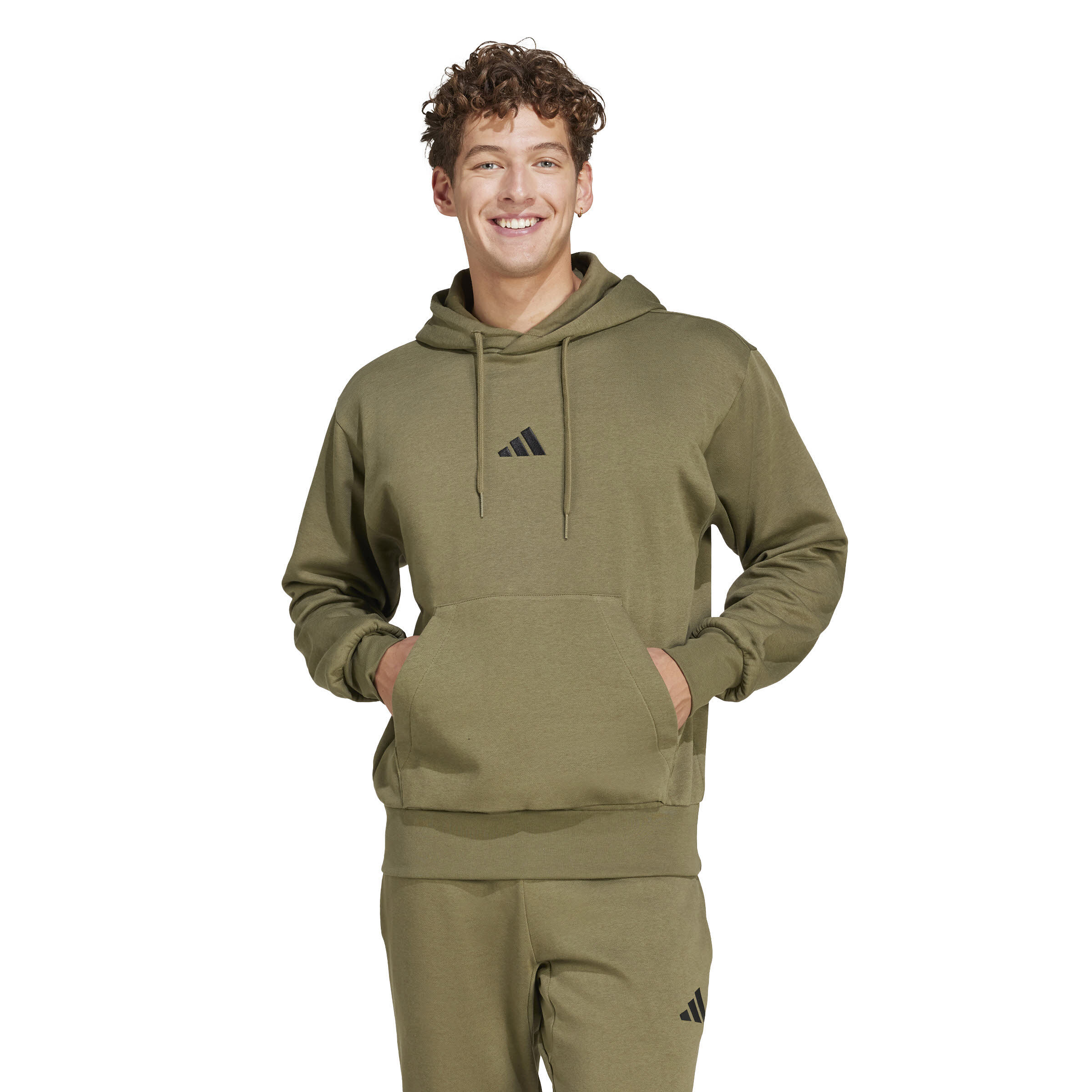 adidas Essentials Feelcozy Hoodie Herren grün