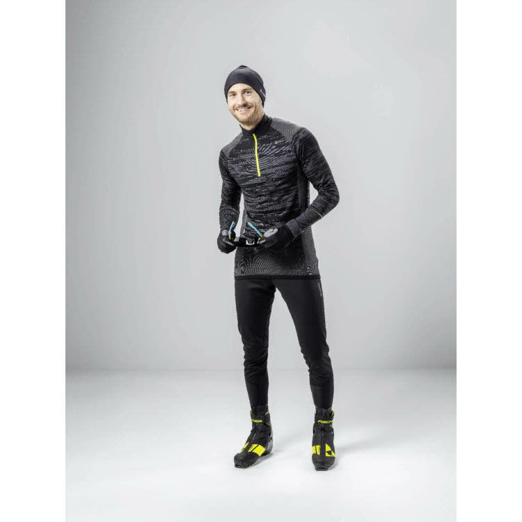 Löffler M Tights Carbon WS Warm Herren Langlaufhose Softshell schwarz NEU