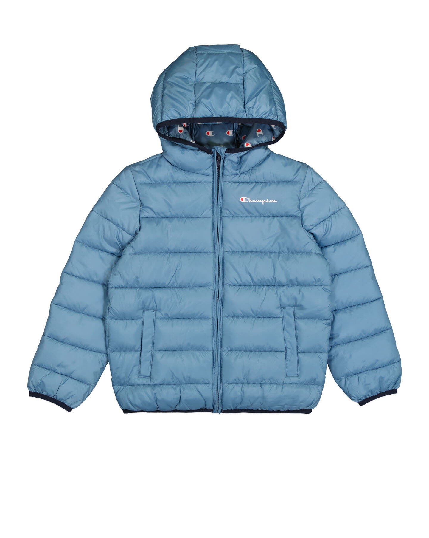 Champion Kapuzenjacke Daunenjacke Kinder Jungen hellblau