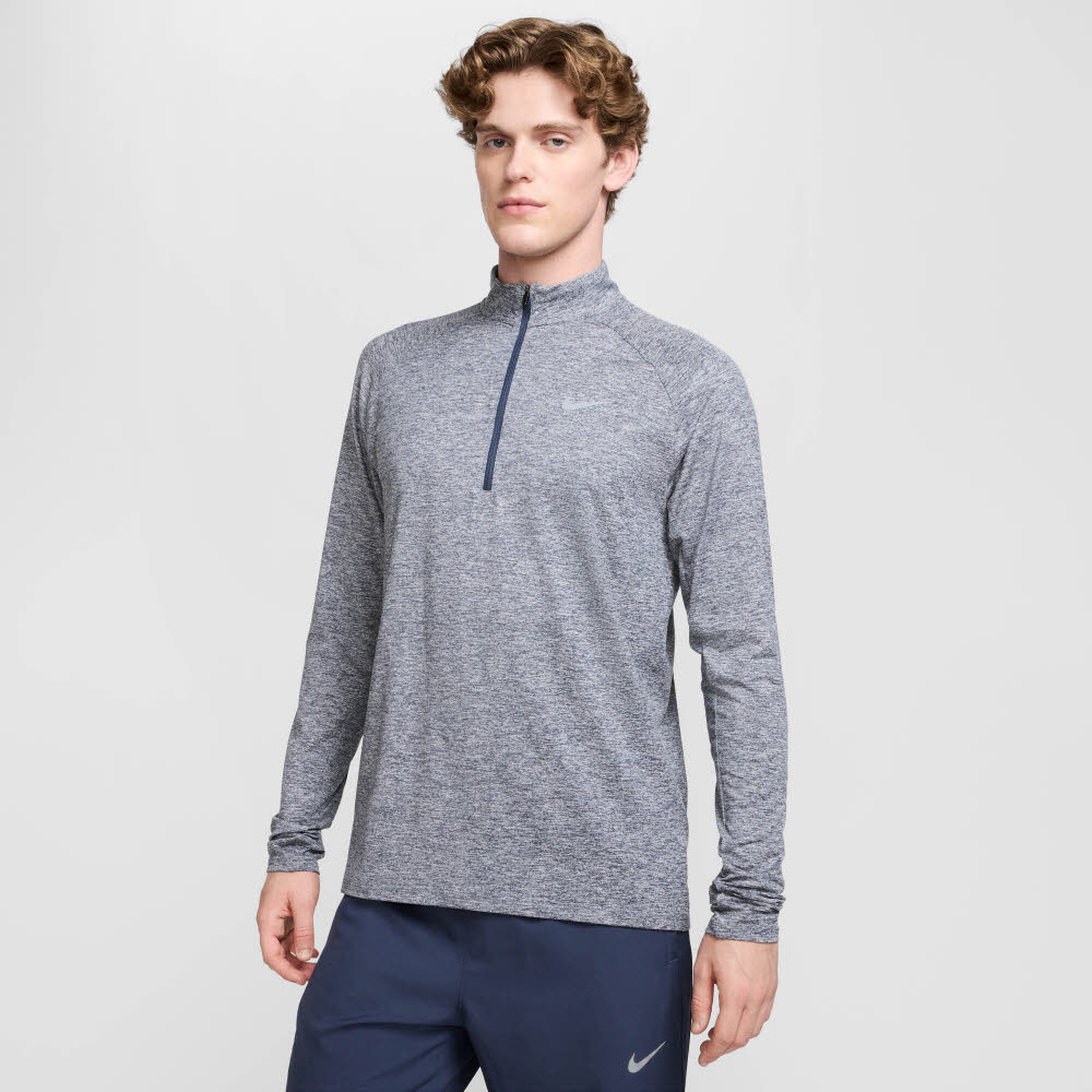 Nike Stride Men"s Dri-FIT 1/2-Zip Herren Laufoberteil Sweatshirt thunder blue/heather