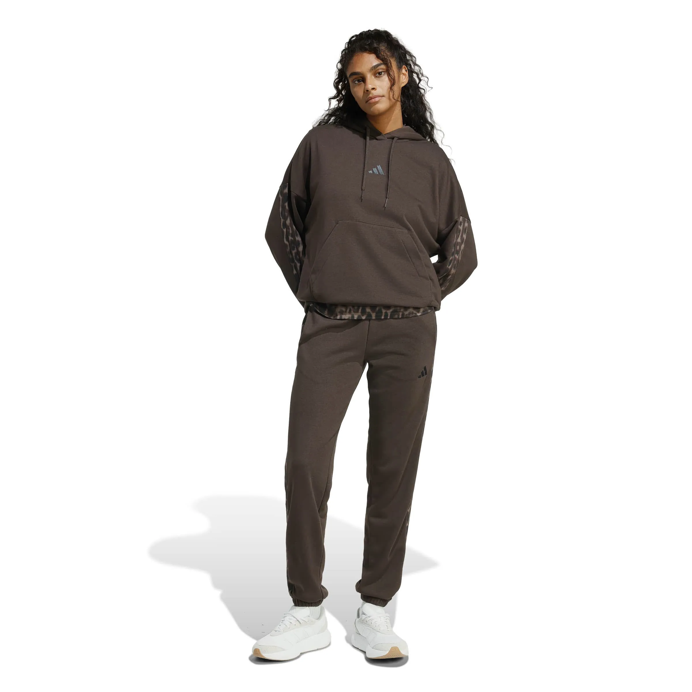 adidas Aop Ft Hd Inf Damen Hoodie Kapuzenpullover braun