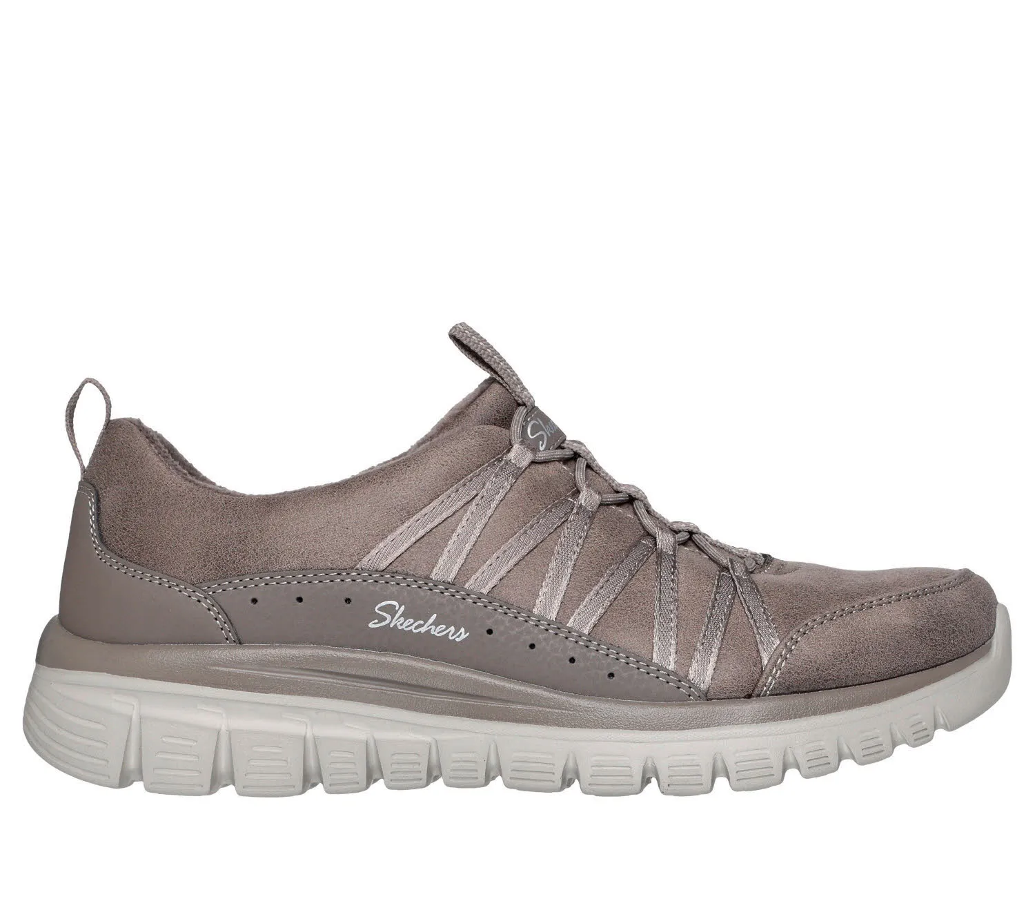 SKECHERS GRACEFUL - COZY HUG Damen Slipper Sneaker modisch braun