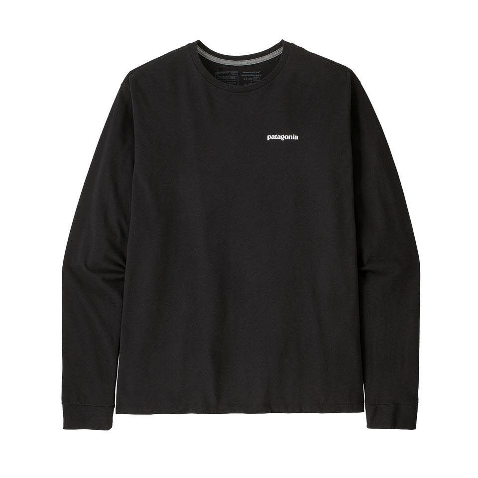 Patagonia L/S P-6 Logo Responsibili-Tee Herren Pullover Sweatshirt schwarz
