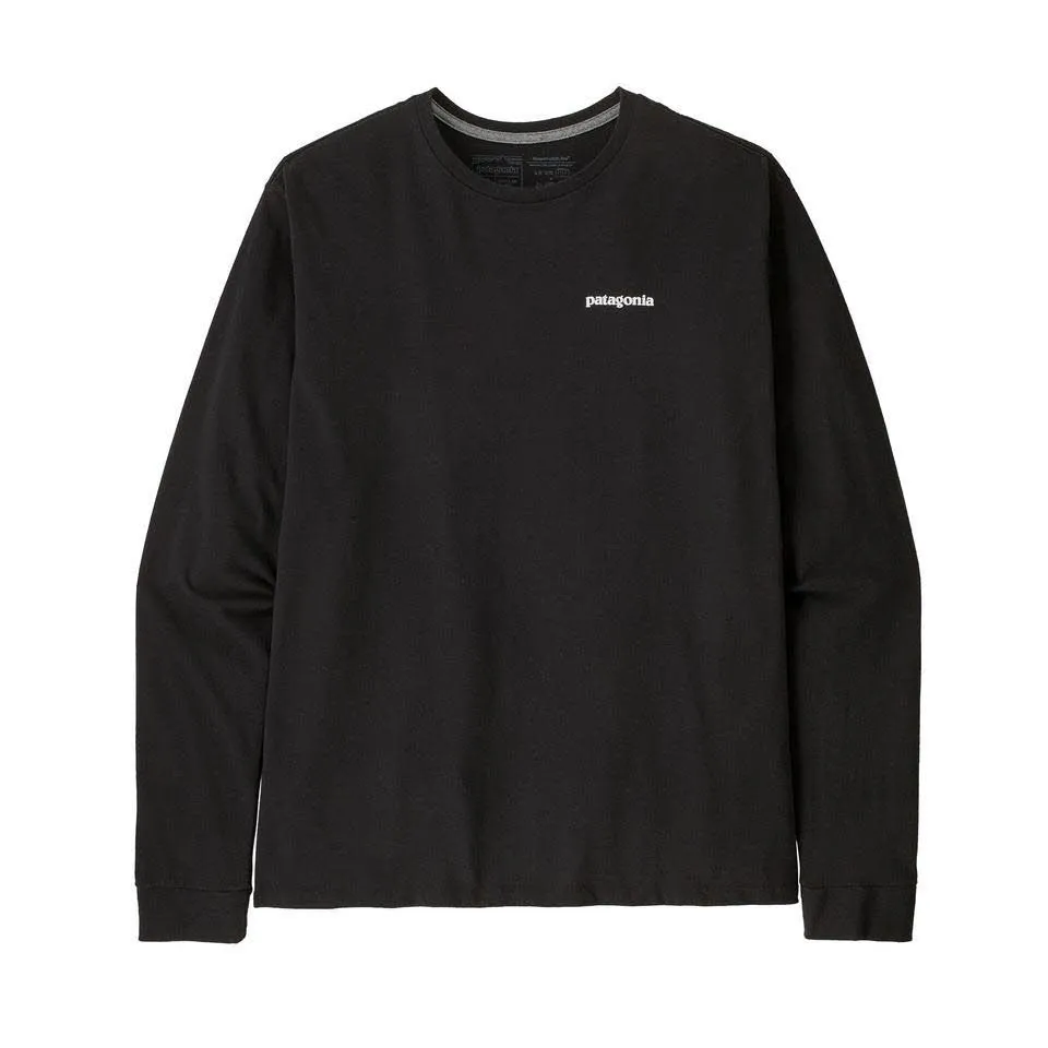 Patagonia L/S P-6 Logo Responsibili-Tee Herren Pullover Sweatshirt schwarz