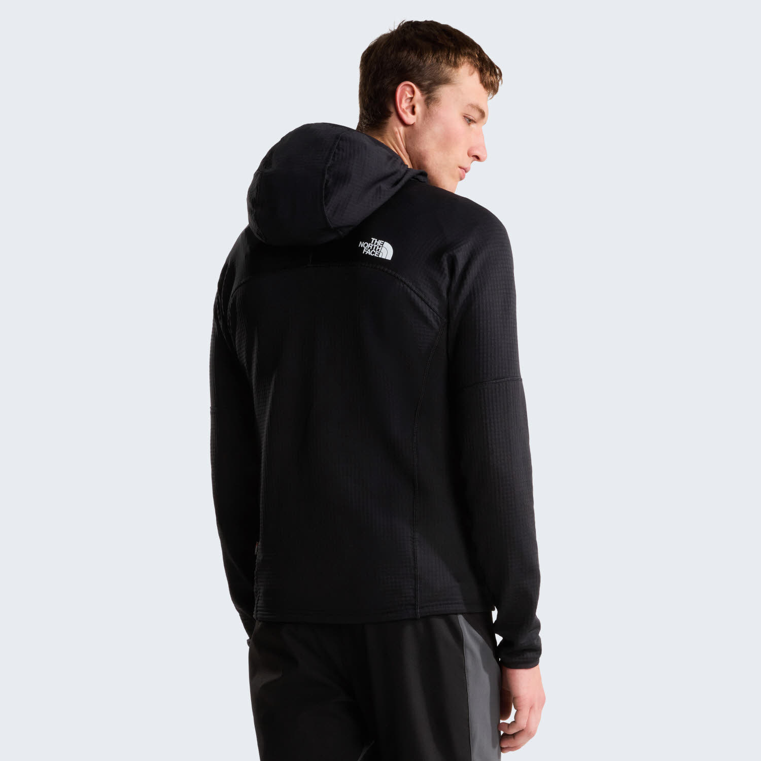 The North Face POLARTEC POWERGRID STORMGAP Herren Kapuzenjacke Fleecejacke schwarz