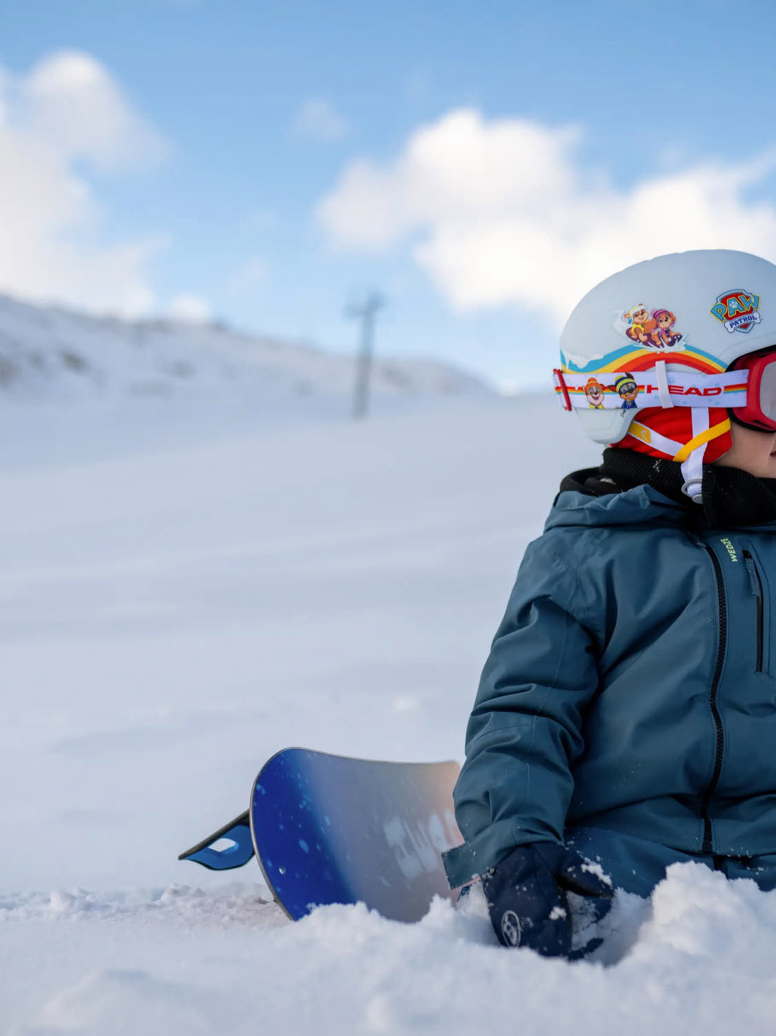 Head YUKI SET Kinder Skihelm Snowboardhelm paw sky