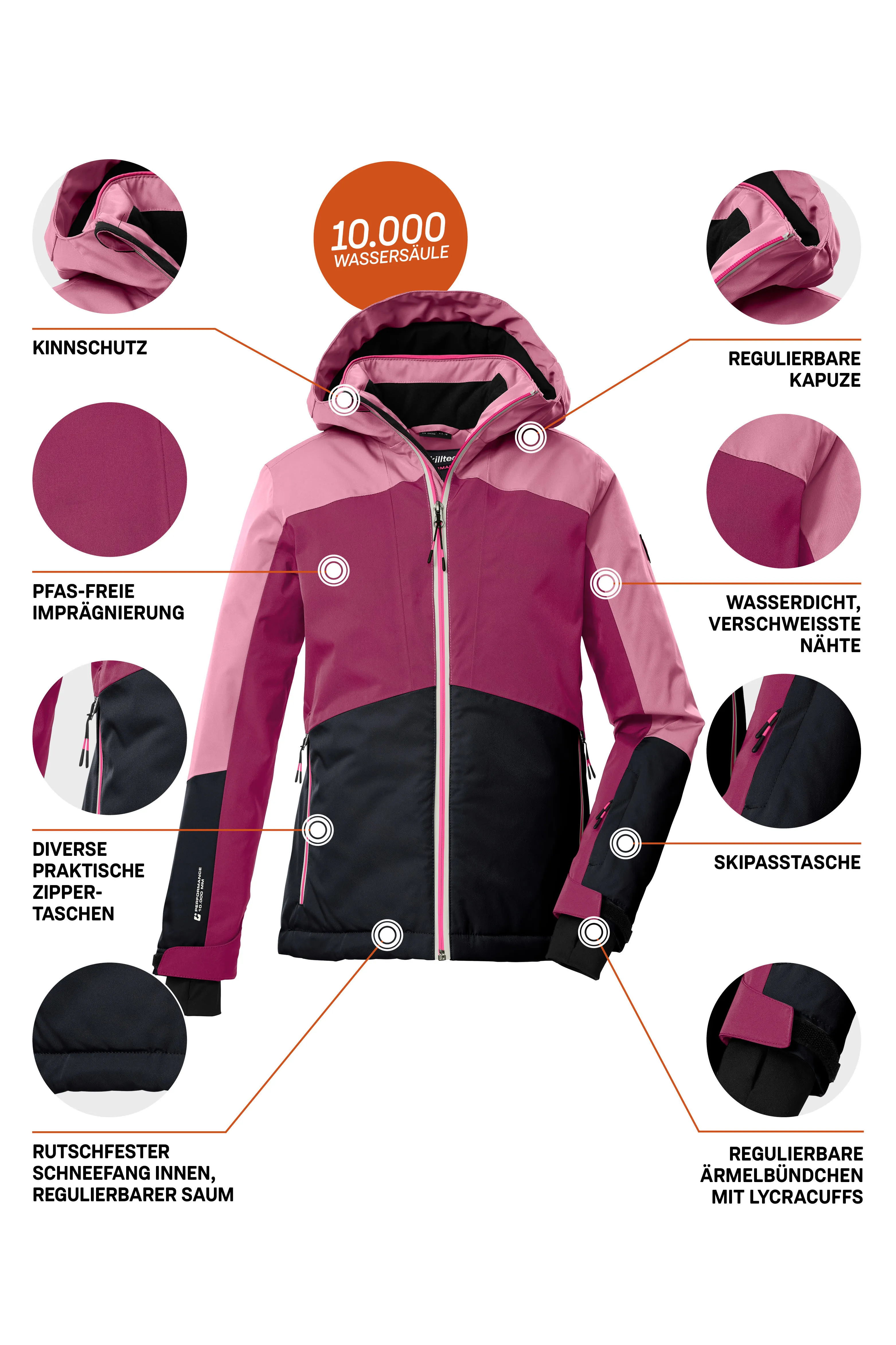 Killtec Skijacke Winterjacke Mädchen lila
