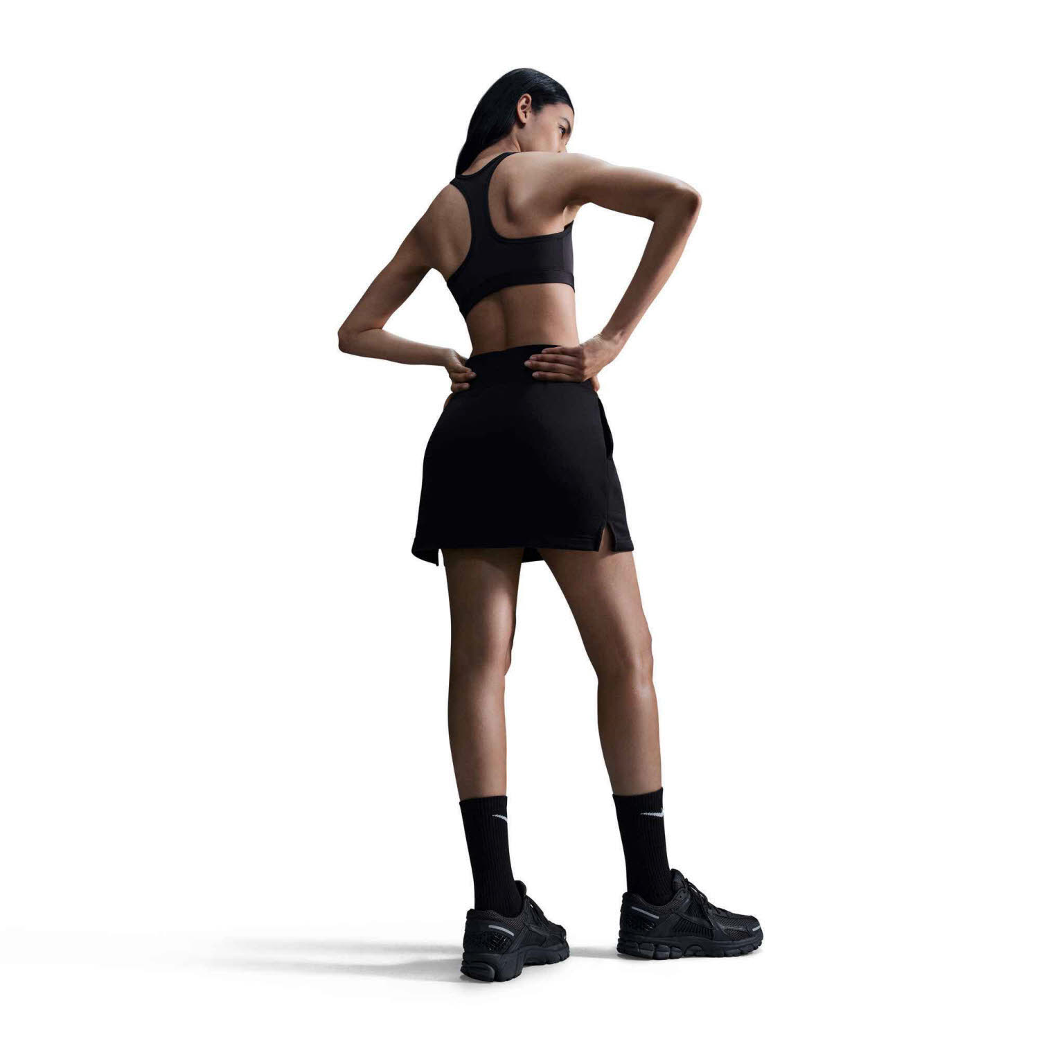NIKE DRI-FIT SWOOSH WOMEN"S Damen Sport-BH Bra schwarz