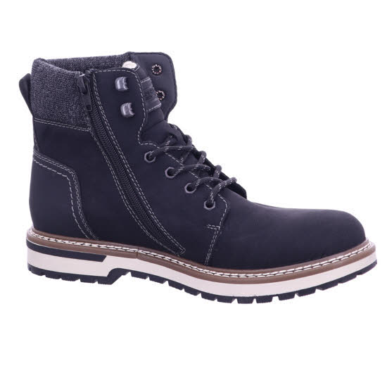 Rieker Herren Schnürstiefel Stiefelette Schnürer gefüttert schwarz