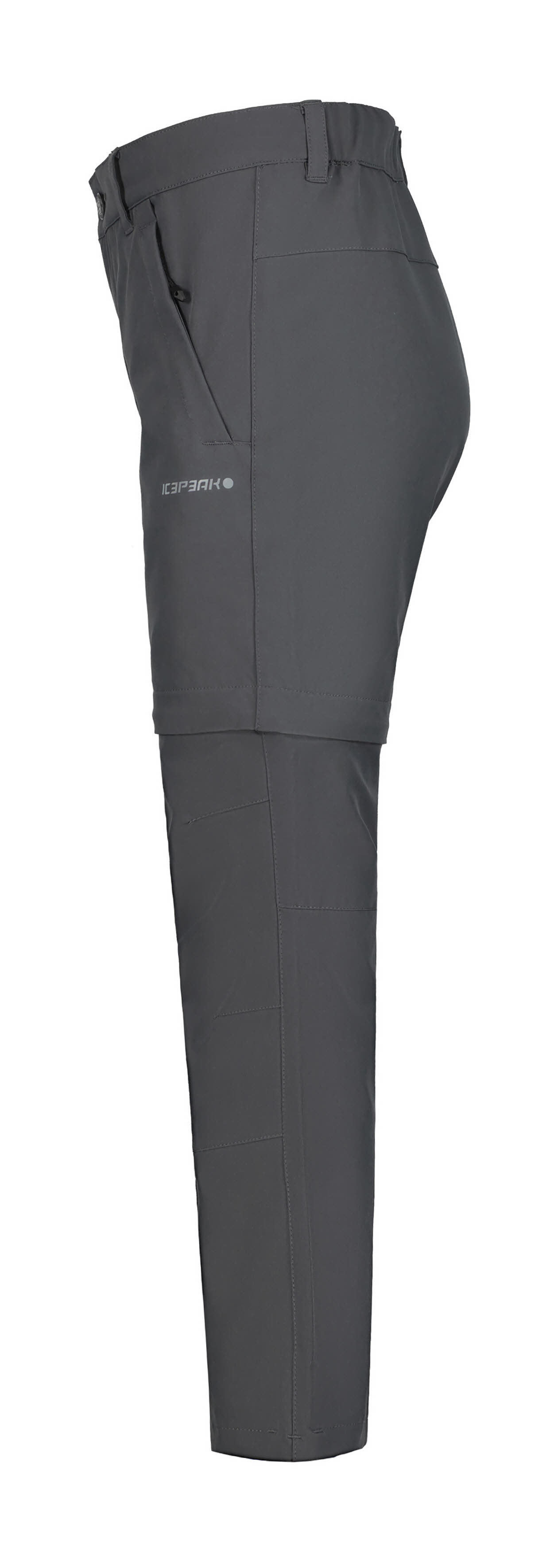Icepeak Kayes Jungen Zip-Off Hose Funktionshose grau